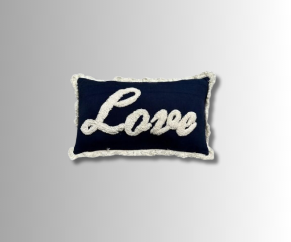 TUFTED CUSHION COVER WITH FRINGE